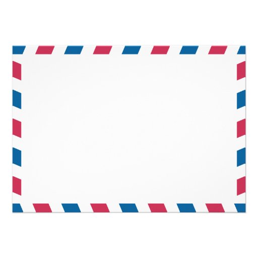 Croatia Air Mail Post Wedding Reception Personalized Announcements