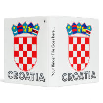 Croatia Coat of Arms 3 Ring Binder