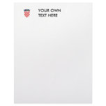 Croatia Coat of Arms Custom Letterhead