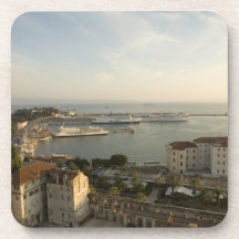Croatia, Dalmatia, Split. View of Riva Beverage Coasters