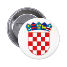 croatia emblem pinback buttons