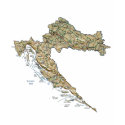 Croatia Flag and Map T-Shirt by FlagAndMap Croatia Flag and Map T-Shirt