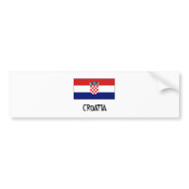 Croatia Flag bumper stickers