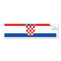 Croatia Flag bumper stickers by coolcountry Croatia Flag bumper stickers