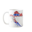 Croatia Flag-color Map Customizable Mug