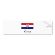 Croatia Flag Design bumper stickers