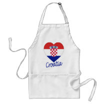 Croatia Flag Heart aprons