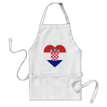 Croatia Flag Heart aprons