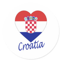Croatia Flag Heart stickers