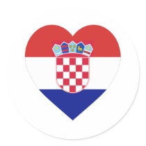 Croatia Flag Heart stickers