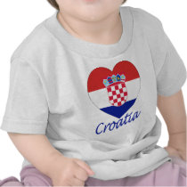 Croatia Flag Heart T-shirt