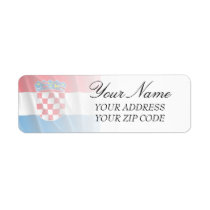 CROATIA FLAG RETURN ADDRESS LABEL