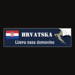 Croatia Flag Map Text Bumper Sticker