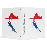 Croatia Flag Map full size binders