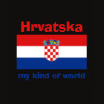 Croatia Flag Map Text Ladies Baby Doll