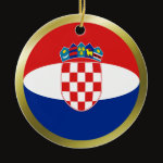 Croatia Fisheye Flag Ornament