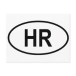 Croatia (Hrvatska) Int'l Vehicle Reg. Code postcards