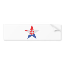 croatia star icon bumper stickers
