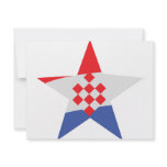 croatia star icon invitations