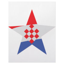 croatia star icon personalized letterhead