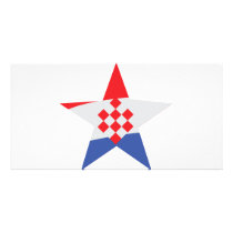 croatia star icon photo cards