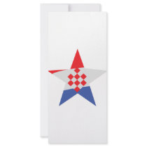 croatia star icon rack cards