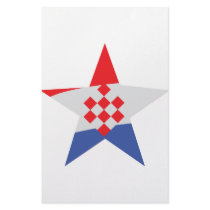 croatia star icon customized stationery