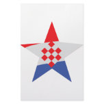 croatia star icon customized stationery