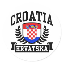 Croatia Round Stickers