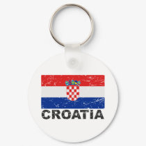 Croatia Vintage Flag keychains