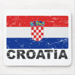 Croatia Vintage Flag Mousepad