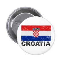 Croatia Vintage Flag Pin