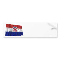 Croatia Waving Flag bumper stickers