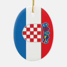 Croatian Flag Christmas Tree Ornaments
