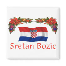 Croatian Sretan Bozic (Merry Christmas) Magnet
