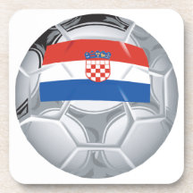 Croation Soccer Ball Beverage Coasters