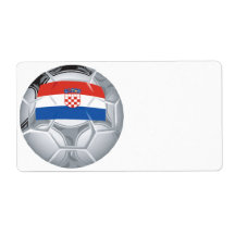 Croation Soccer Ball Custom Shipping Labels