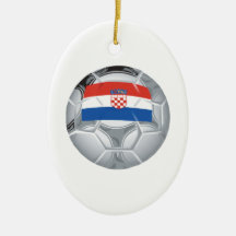 Croation Soccer Ball Ornaments