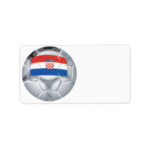 Croation Soccer Ball Personalized Address Label