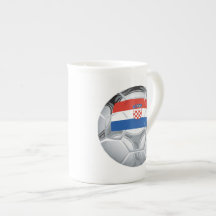 Croation Soccer Ball Porcelain Mugs