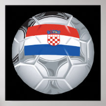 Croation Soccer Ball Posters