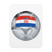 Croation Soccer Ball Vinyl Magnet