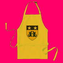 croc coat of arms aprons