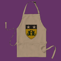 croc coat of arms aprons
