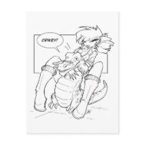Croc Hugger postcards by JollyJack Croc Hugger postcards