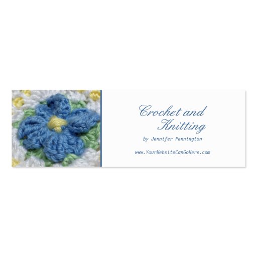 Crochet and Knitting customizable business card