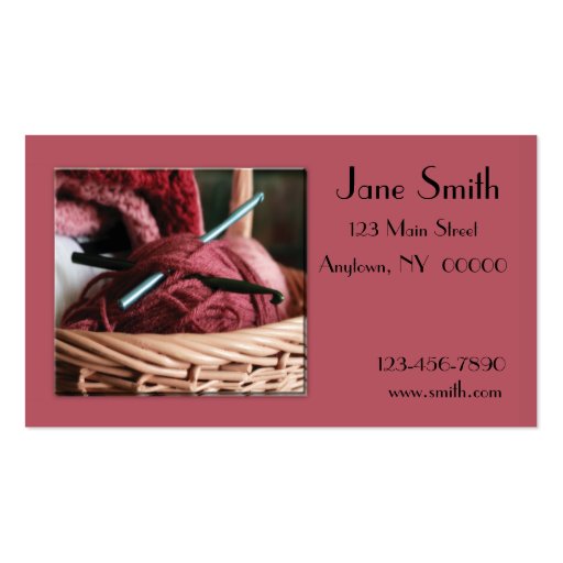 Crochet Business Card (front side)