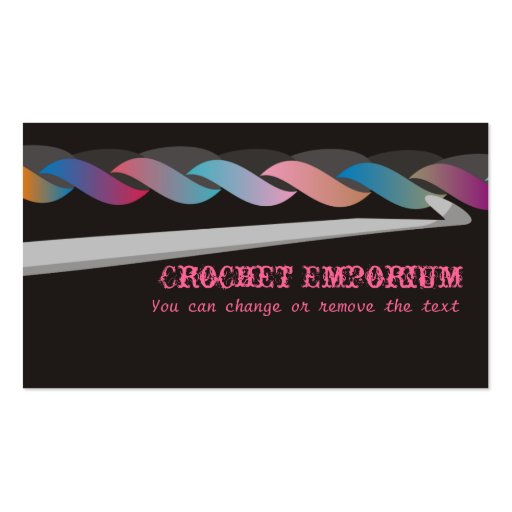 crochet crafting fashion toys business card, Cr...