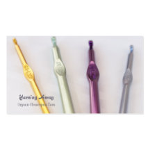 Crochet hooks photo customizable business cards