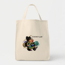 Crochet-y Lady Eco Tote Canvas Bag